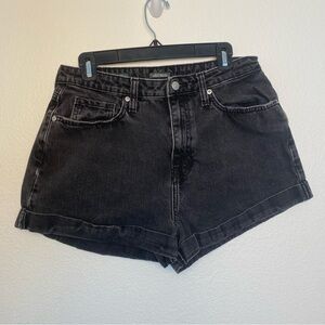 EUC Wild Fable Highest Rise Mom Denim Shorts Black Wash Women’s Size 12